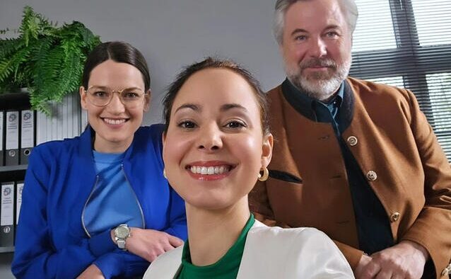 Janine Gaspar (Mitte) mit Michaela Weingartner und Dieter Fischer. Foto: Jeannine Gaspár auf Instagram