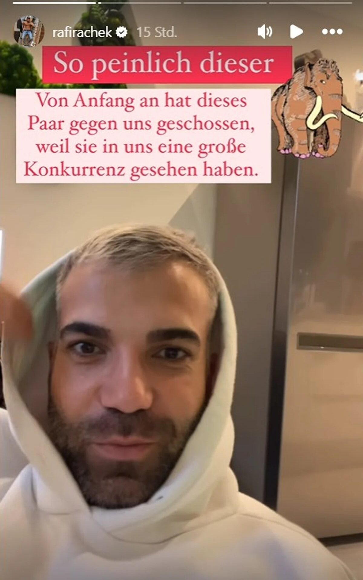 Rafi Rachek schießt gegen einen "Sommerhaus"-Mitstreiter. Foto: Instagram/rafirachek