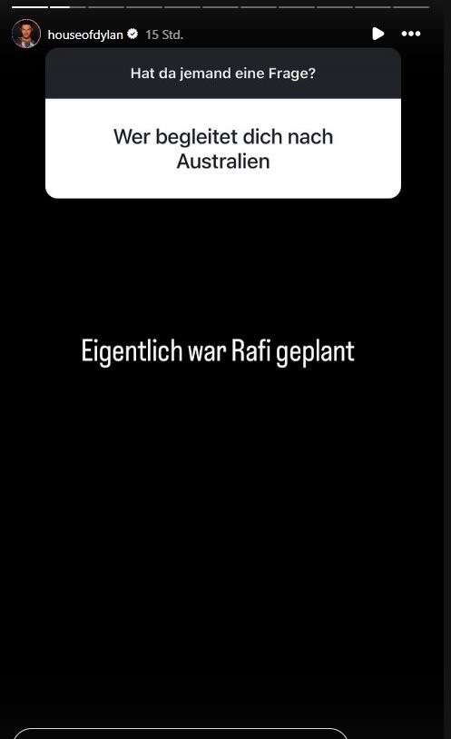 Rafi wird offenbar nicht Sams Begleitperson Foto: Instagram/houseofdylan
